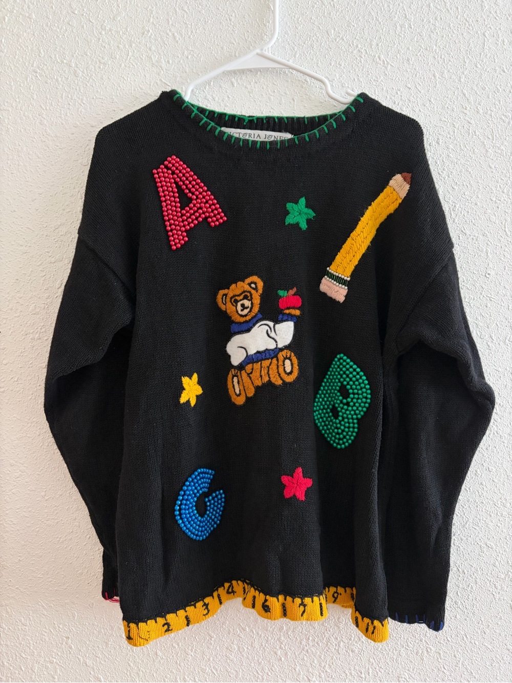 Vintage Victoria Jones Teacher/School Sweater